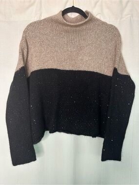 NWT LOUIZA BABOURYAN Mock Neck Alpaca Sweater Size Medium
